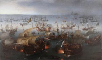 亨德裡尅 科內利斯 維姆 Day seven of the battle with the Armada